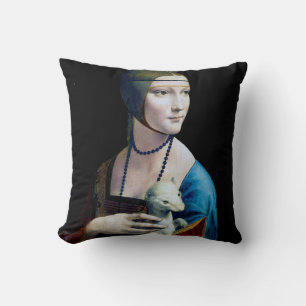 Coussin La Dame avec une mine, Léonard de Vinci
