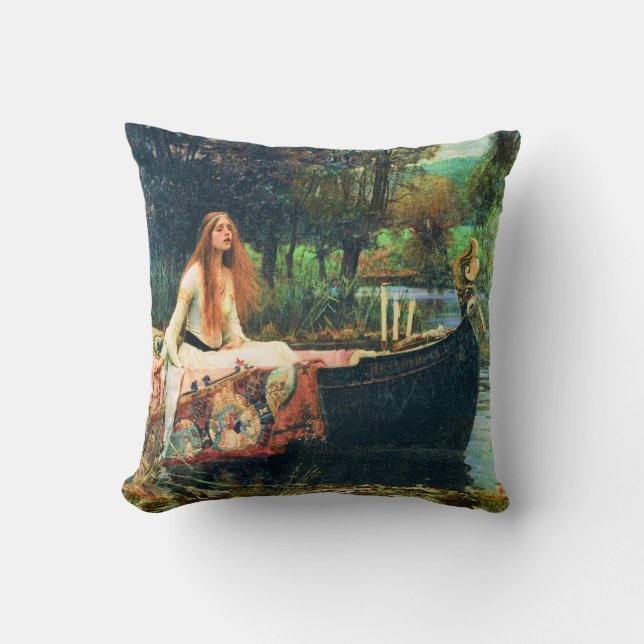 Coussin La Dame de Shalott par John William Waterhouse (Recto)