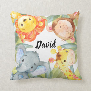 Coussin La décoration personnalisée de la crèche Jungle An