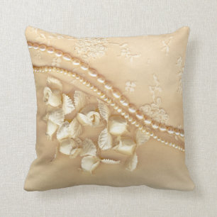 Coussin La dentelle imprimée perle le carreau décoratif