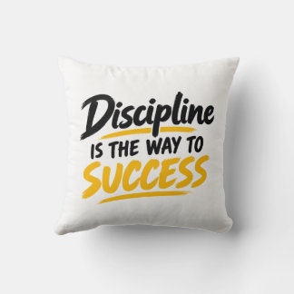 Coussin La Discipline Est la Voie du Succès Citation Inspi