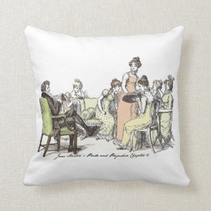 Coussin La famille Bennet, Jane Austen Pride et Préjugés