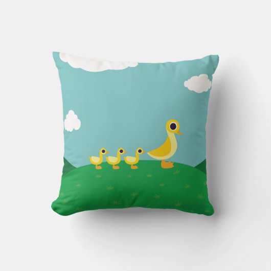 Coussin La famille de canard (Recto)