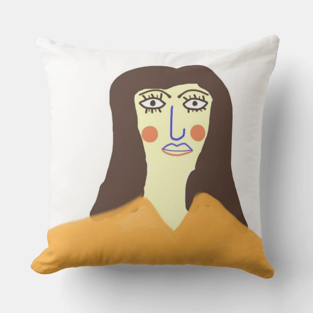 Coussin la femme art abstrait (Recto)