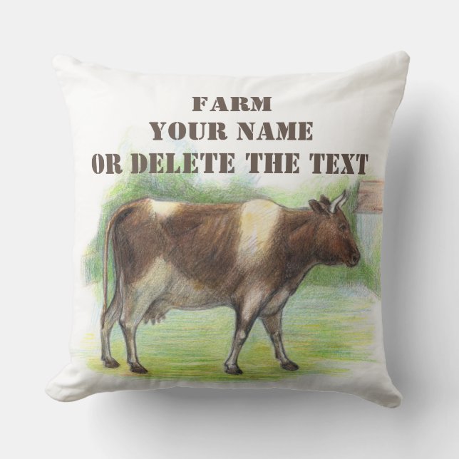 Coussin La ferme à la vache (Recto)