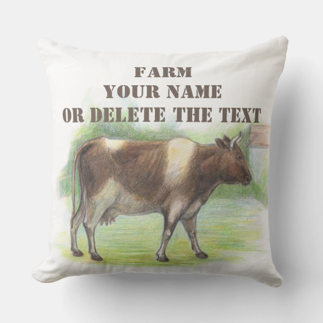 Coussin La ferme à la vache (Recto)