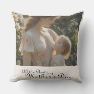 Coussin La fête des mères – Une tendre étreinte de jardin