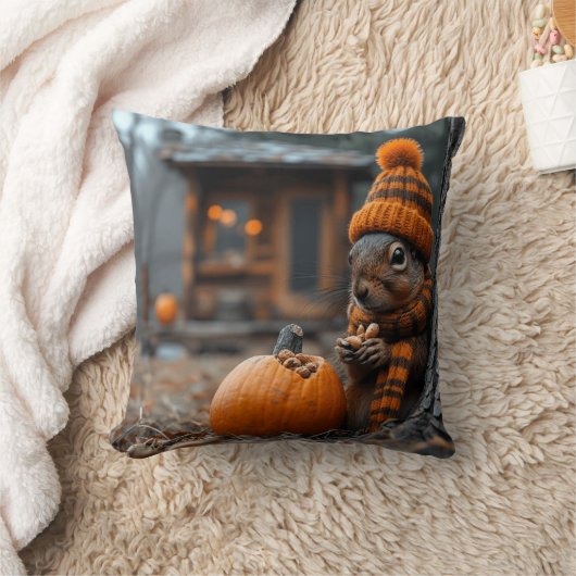 Coussin La fête forestière secrète de l'écureuil Ai image (Couverture)