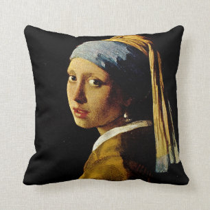 Coussin La fille avec un turban/fille avec la boucle d'ore