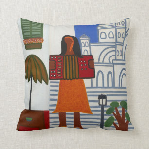 Coussin La fille gitane devant Sacre Coeur 2006
