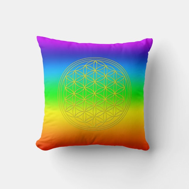 Coussin La Fleur de la vie Chakra 2 (Recto)