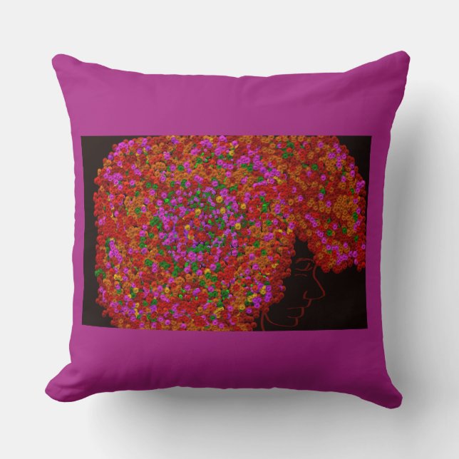 Coussin La Fleur de Minuit (Recto)