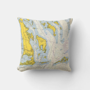 Coussin La Floride verrouille la carte nautique de