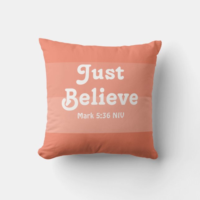 Coussin La foi chrétienne Croit Juste La Bible Verse Saumo (Recto)