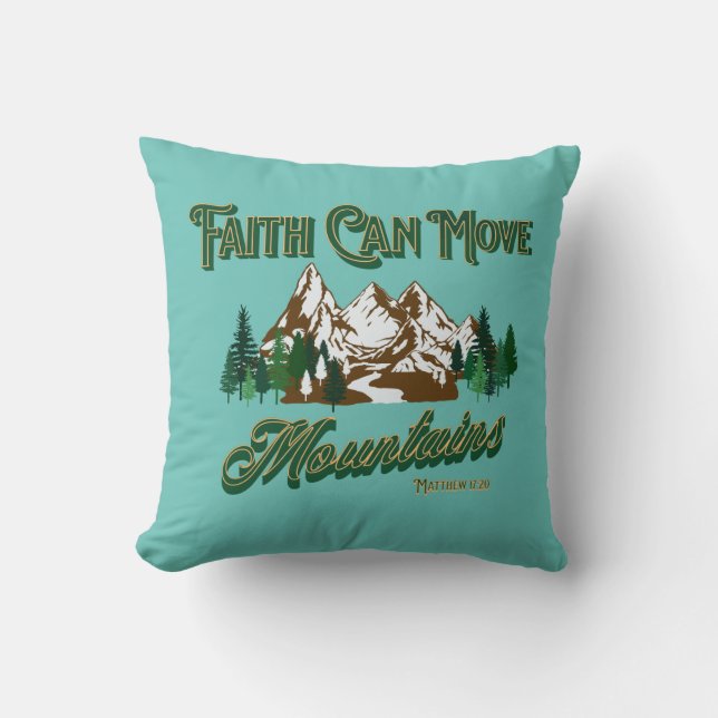 Coussin La foi peut déplacer des montagnes (Recto)