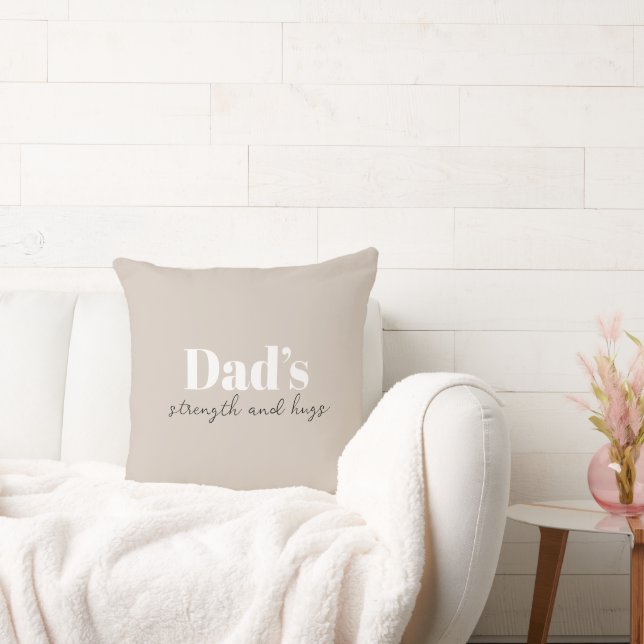 Coussin La force et les câlins de papa - Cadeau de Fête de (Canapé)