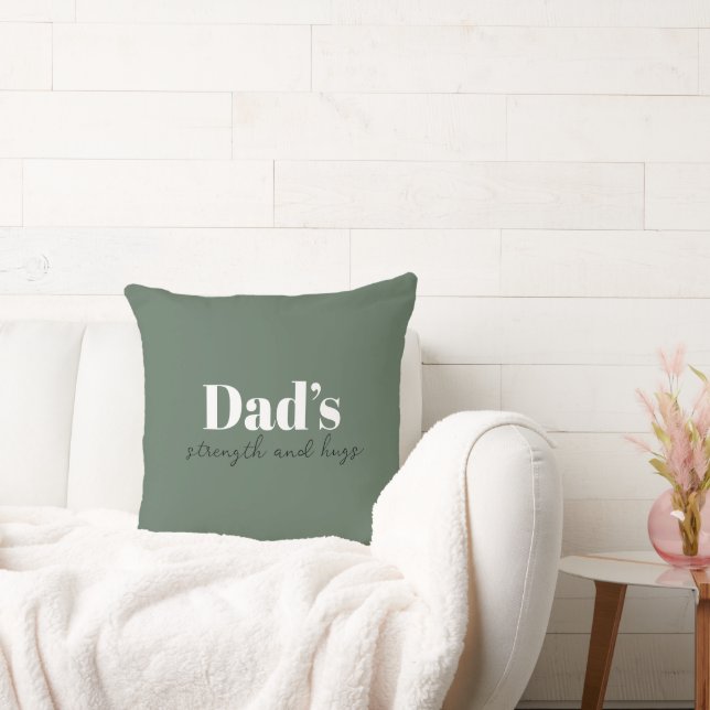 Coussin La force et les câlins de papa - Cadeau de Fête de (Canapé)