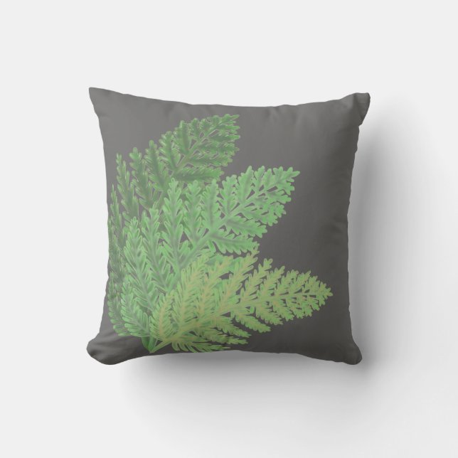 Coussin La fougère verte de la mousse (Recto)