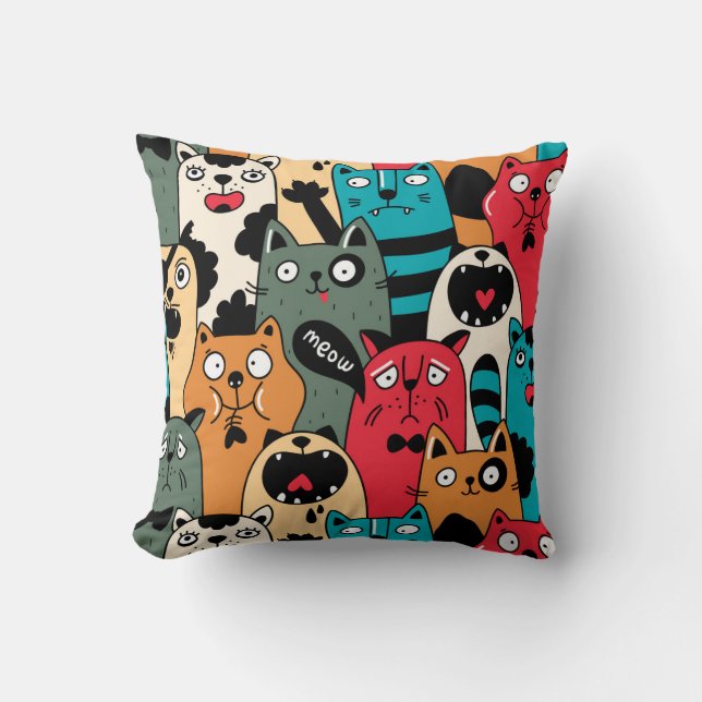 Coussin La foule des chats (Recto)