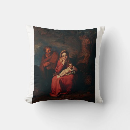 Coussin La Fuite en Égypte par Abraham Bloemaert (Recto)