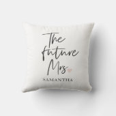 Coussin La future Mme et Votre Nom | Cadeau de beauté mode (Verso)
