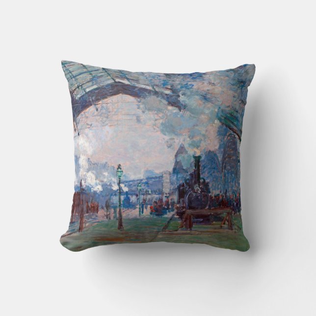 Coussin La gare Saint-Lazare, Monet (Recto)