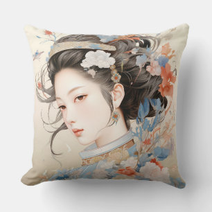 Coussin La grâce des femmes chinoises traditionnelles