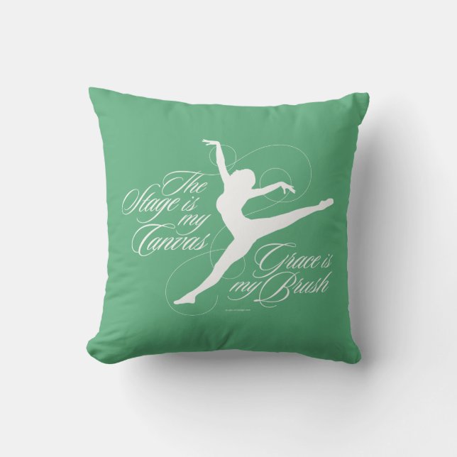 Coussin La grâce est ma brosse (Danse) (Recto)