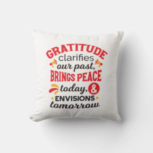 Coussin La gratitude clarifie notre passé – Art Inspirant