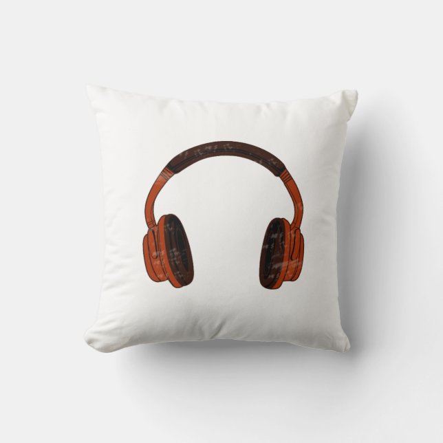 Coussin La grunge d'écouteurs s'est fanée graphique (Recto)