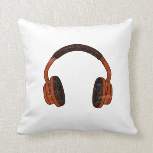 Coussin La grunge d'écouteurs s'est fanée graphique