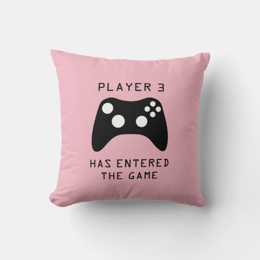 Coussin La joueuse 3 de filles a écrit le jeu vidéo de jeu (Recto)