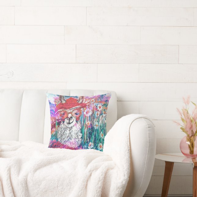 Coussin La Journée de Mama Llama dans le pays (Canapé)