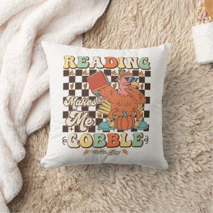 Coussin La Lecture Me Rend Gobble Avec Joie Cool Thanksgiv