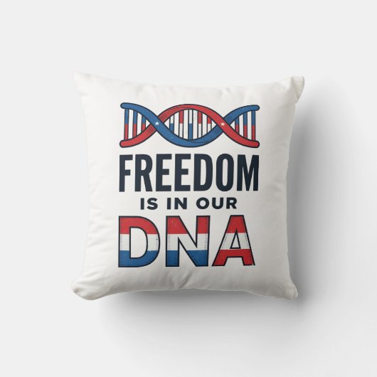 Coussin La liberté est dans notre ADN conception de t-shir (Recto)