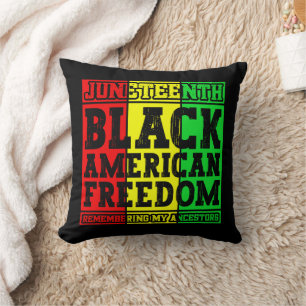 Coussin La liberté noire-américaine du 19ème siècle en sou