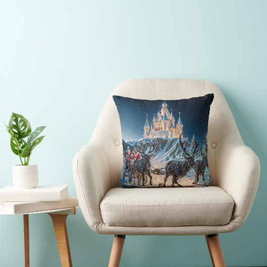 Coussin La livraison au château magique du Père Noël (Chaise)