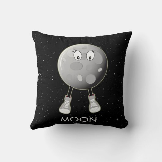 Coussin La Lune et les étoiles dans l'espace (Verso)