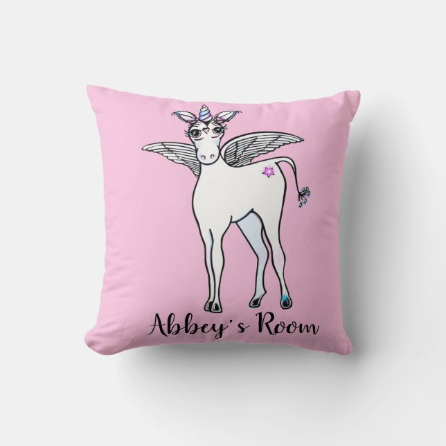 Coussin La magie de la licorne, aile, (Recto)