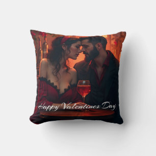 Coussin La magie de la Saint-Valentin avec une tendresse r