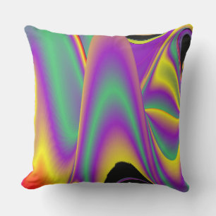 Coussin La magie des couleurs Abstrait Rainbowart 3D