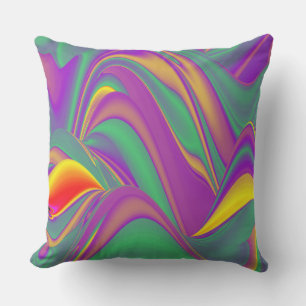 Coussin La magie des couleurs Abstrait Rainbowart 3D