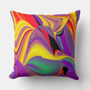 Coussin La magie des couleurs Abstrait Rainbowart 3D