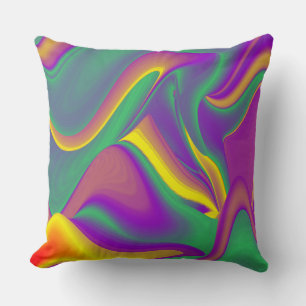 Coussin La magie des couleurs Abstrait Rainbowart 3D