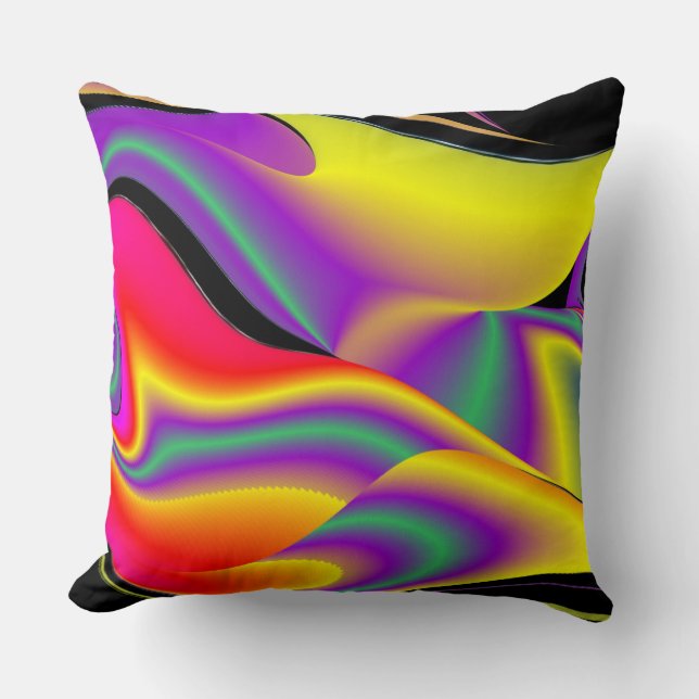 Coussin La magie des couleurs Abstrait Rainbowart 3D (Recto)