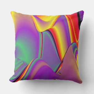 Coussin La magie des couleurs Abstrait Rainbowart 3D