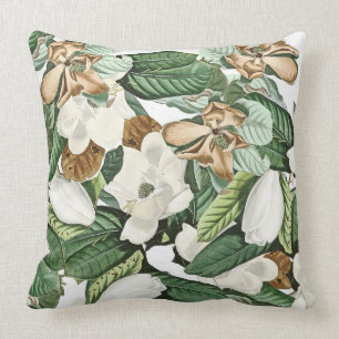 Coussin La magnolia fleurit le carreau floral de feuille