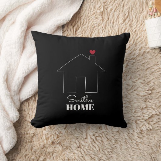 Coussin La maison de Smith avec cœur (Couverture)