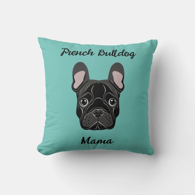 Coussin La maman du Bulldog (Recto)
