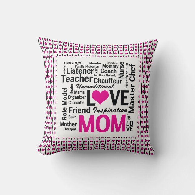 Coussin La maman est cadeau du jour de mère d'amour pour (Recto)